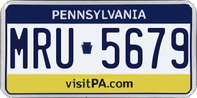 PA license plate MRU5679