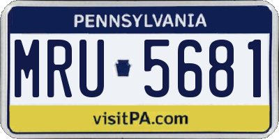PA license plate MRU5681