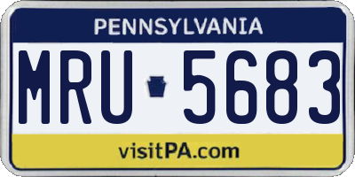 PA license plate MRU5683