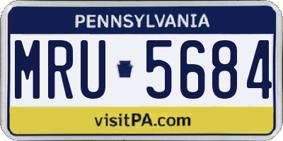 PA license plate MRU5684
