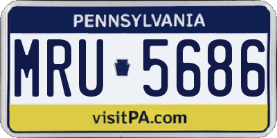 PA license plate MRU5686