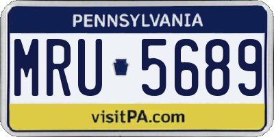 PA license plate MRU5689