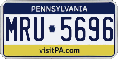PA license plate MRU5696