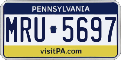 PA license plate MRU5697