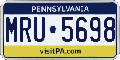 PA license plate MRU5698