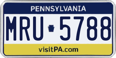 PA license plate MRU5788