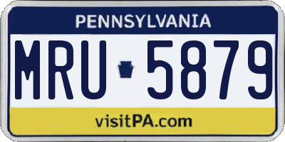 PA license plate MRU5879