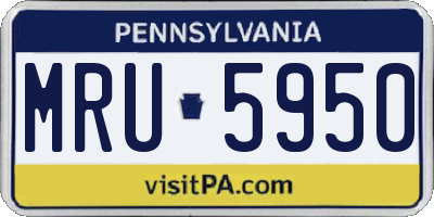 PA license plate MRU5950