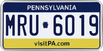 PA license plate MRU6019