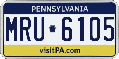 PA license plate MRU6105