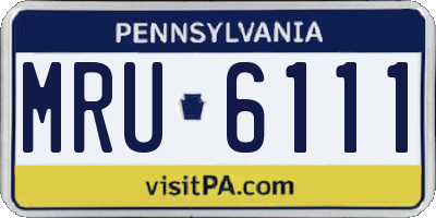 PA license plate MRU6111