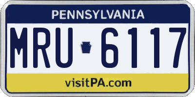 PA license plate MRU6117