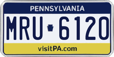 PA license plate MRU6120