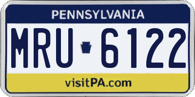 PA license plate MRU6122