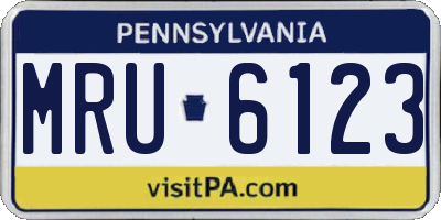 PA license plate MRU6123