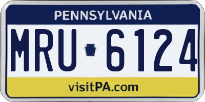 PA license plate MRU6124