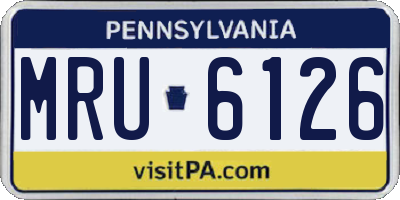 PA license plate MRU6126