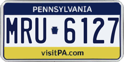 PA license plate MRU6127