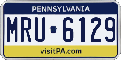 PA license plate MRU6129