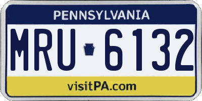 PA license plate MRU6132