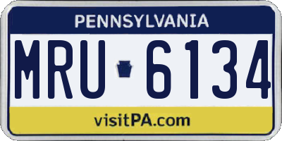 PA license plate MRU6134