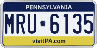 PA license plate MRU6135
