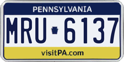 PA license plate MRU6137