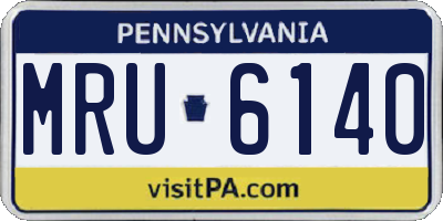 PA license plate MRU6140