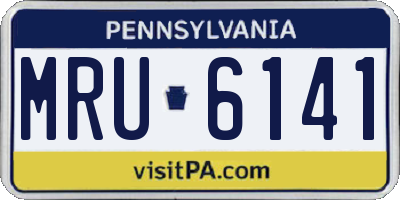 PA license plate MRU6141