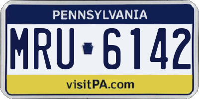 PA license plate MRU6142