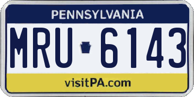 PA license plate MRU6143