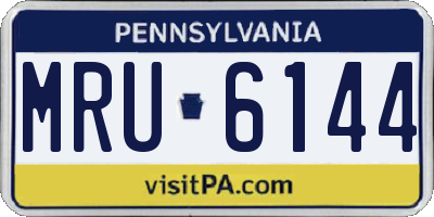 PA license plate MRU6144