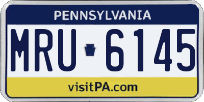 PA license plate MRU6145