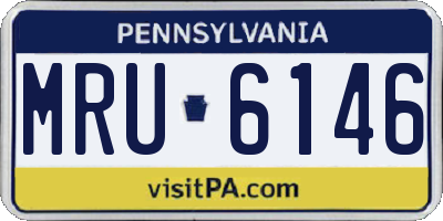 PA license plate MRU6146