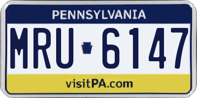 PA license plate MRU6147