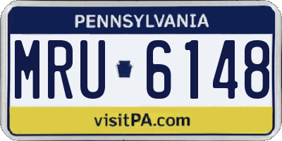 PA license plate MRU6148