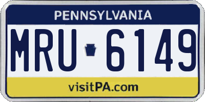 PA license plate MRU6149
