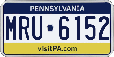 PA license plate MRU6152