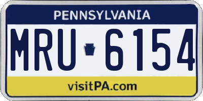 PA license plate MRU6154