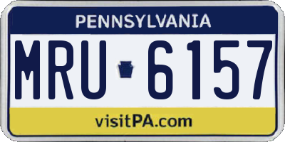 PA license plate MRU6157