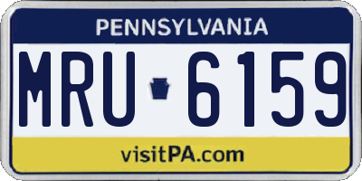 PA license plate MRU6159