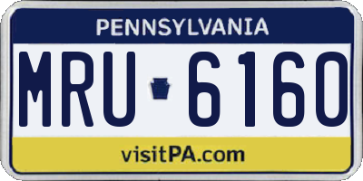 PA license plate MRU6160