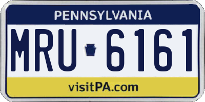 PA license plate MRU6161