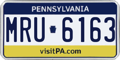 PA license plate MRU6163