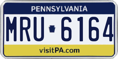 PA license plate MRU6164