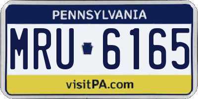 PA license plate MRU6165