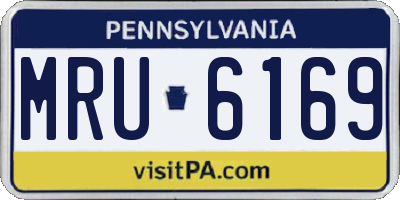 PA license plate MRU6169