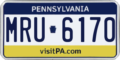 PA license plate MRU6170