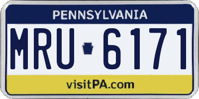 PA license plate MRU6171