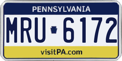 PA license plate MRU6172